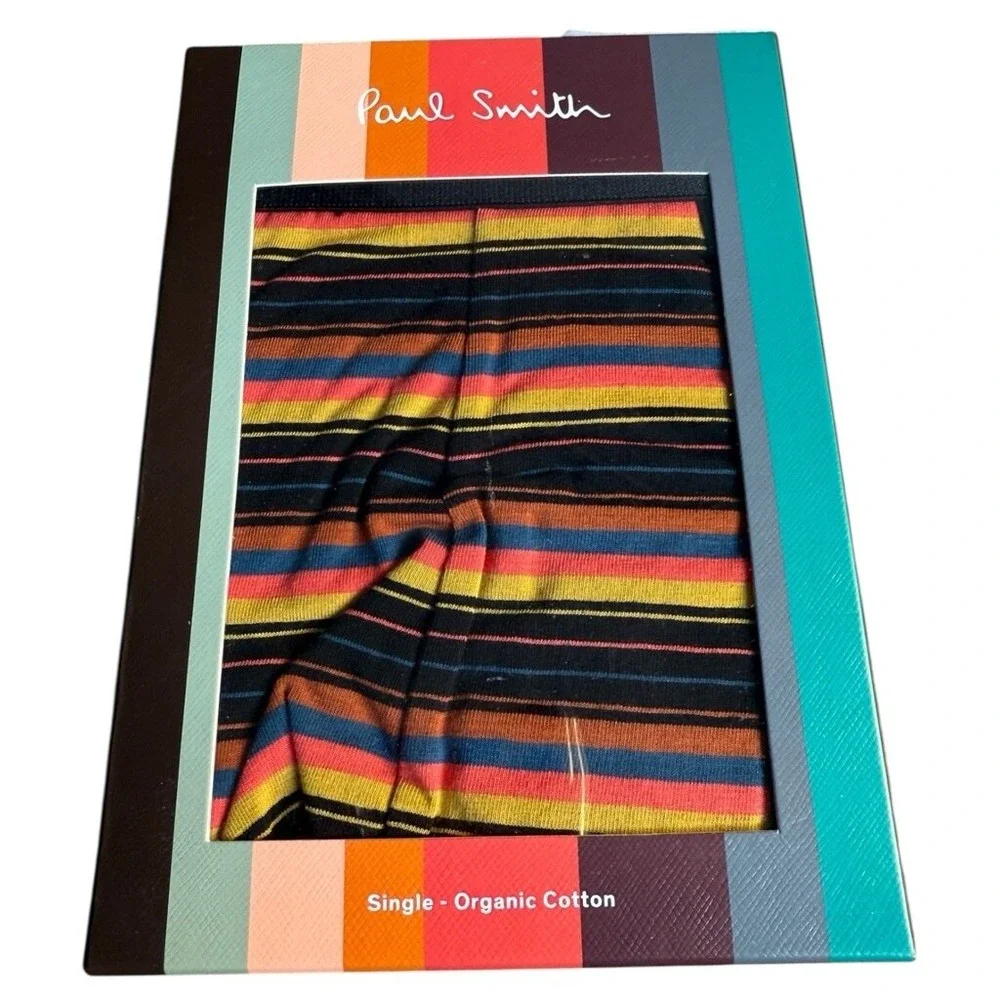 Paul Smith‎ Mens XL Striped Trunk Boxer Briefs Multi-color Organic Cotton New